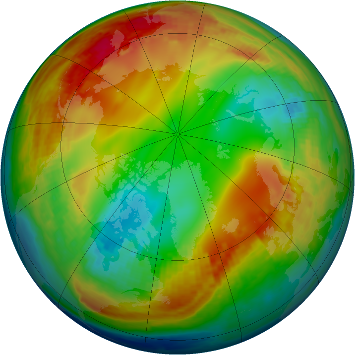 Arctic ozone map for 23 January 2003
